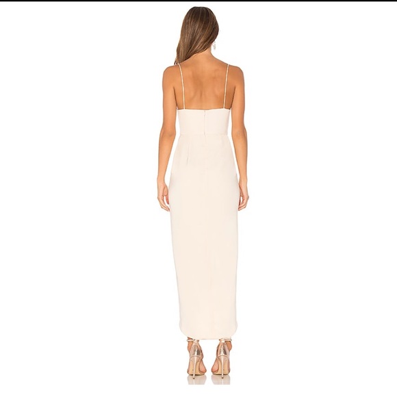 Shona Joy Cocktail Draped Dress in Nude - Picture 2 of 5